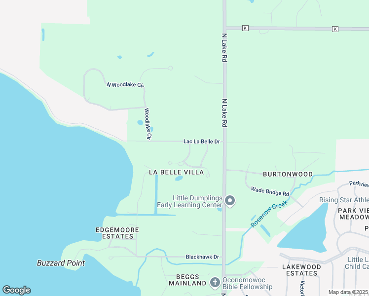 map of restaurants, bars, coffee shops, grocery stores, and more near W381N6361 La Belle Villa Drive in Oconomowoc