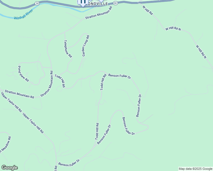 map of restaurants, bars, coffee shops, grocery stores, and more near 65 Todd Hill Road in Jamaica