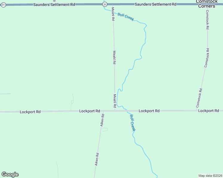 map of restaurants, bars, coffee shops, grocery stores, and more near 5902 Meahl Road in Lockport