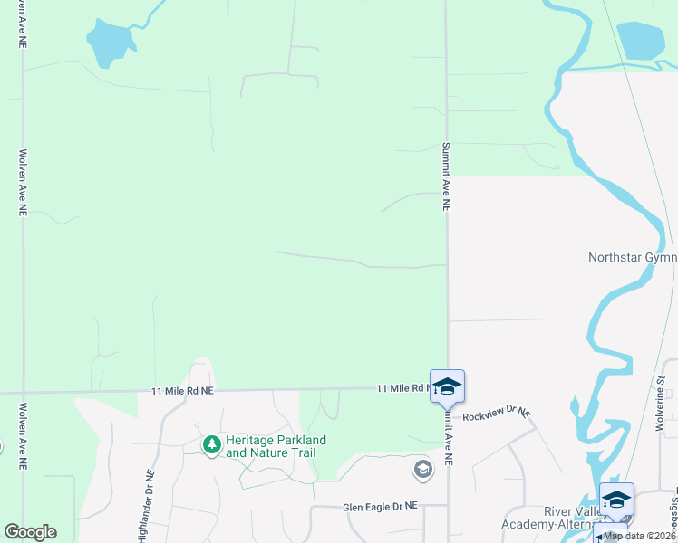 map of restaurants, bars, coffee shops, grocery stores, and more near 4036 Whirlwind Drive Northeast in Rockford