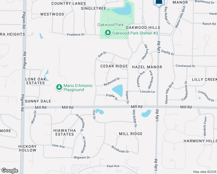 map of restaurants, bars, coffee shops, grocery stores, and more near N64W14566 Poplar Drive in Menomonee Falls