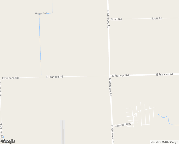 map of restaurants, bars, coffee shops, grocery stores, and more near 4431 East Frances Road in Mount Morris