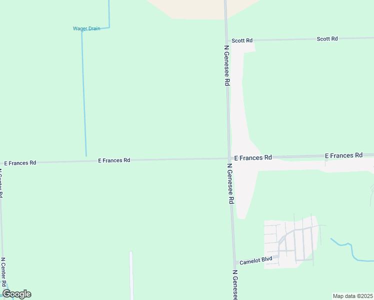 map of restaurants, bars, coffee shops, grocery stores, and more near 4431 East Frances Road in Mount Morris