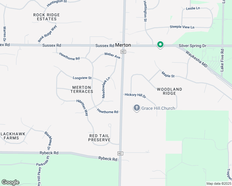 map of restaurants, bars, coffee shops, grocery stores, and more near W282N6570 Irving Place in Hartland