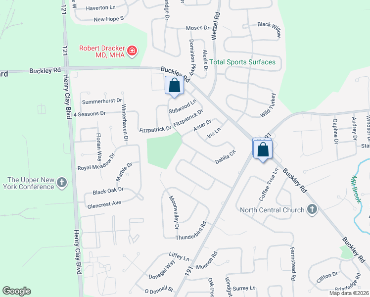 map of restaurants, bars, coffee shops, grocery stores, and more near 5018 Dahlia Circle in Liverpool