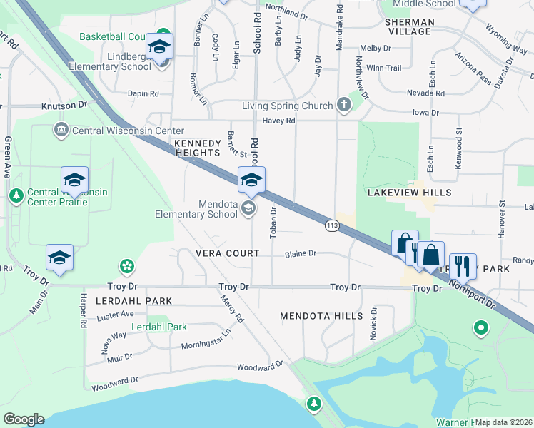 map of restaurants, bars, coffee shops, grocery stores, and more near 4014 Toban Dr in Madison