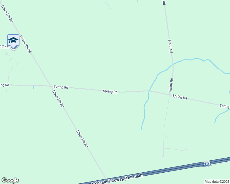 map of restaurants, bars, coffee shops, grocery stores, and more near 5128 Spring Road in Verona