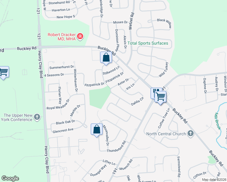map of restaurants, bars, coffee shops, grocery stores, and more near 5018 Dahlia Circle in Liverpool
