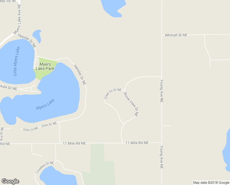 map of restaurants, bars, coffee shops, grocery stores, and more near 9462 Crest Circle Drive Northeast in Rockford