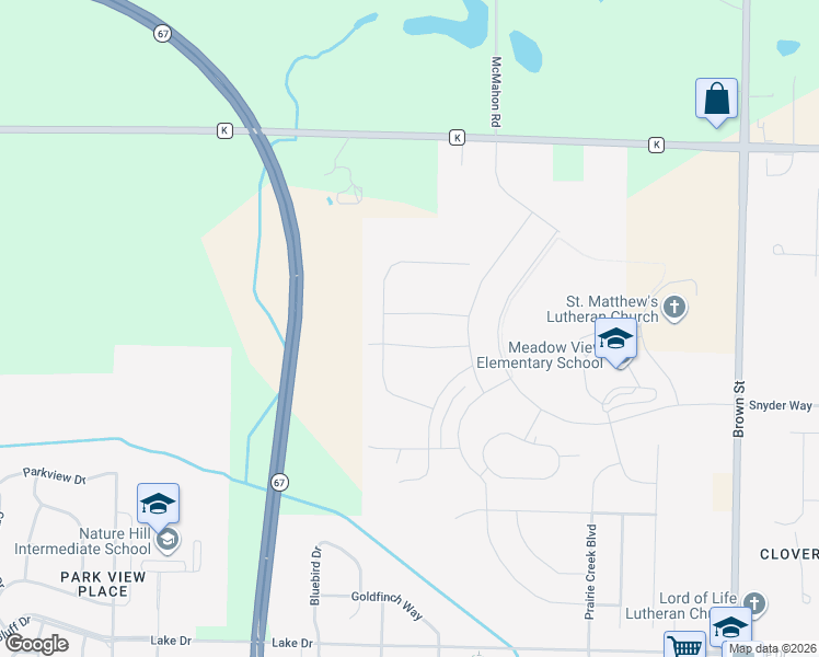 map of restaurants, bars, coffee shops, grocery stores, and more near Highway 16 Bypass in Oconomowoc