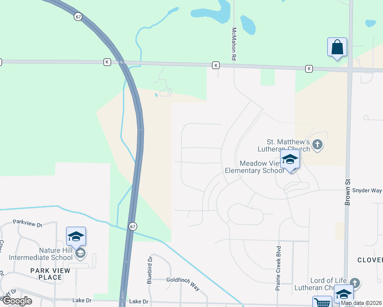 map of restaurants, bars, coffee shops, grocery stores, and more near Highway 16 Bypass in Oconomowoc