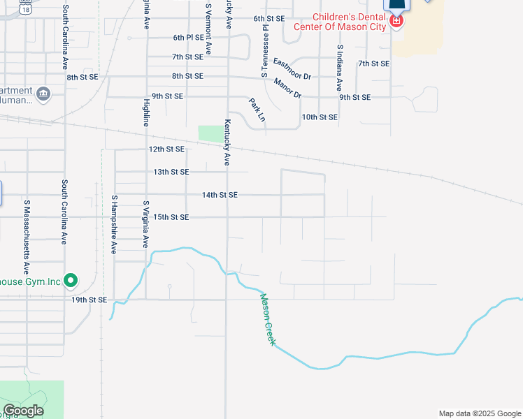 map of restaurants, bars, coffee shops, grocery stores, and more near 1039 15th St SE in Mason City