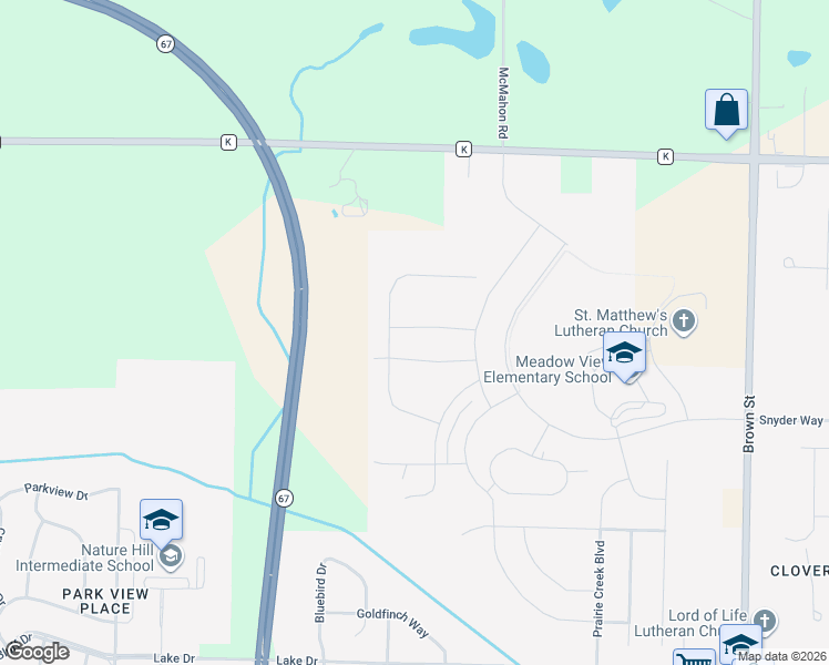 map of restaurants, bars, coffee shops, grocery stores, and more near Highway 16 Bypass in Oconomowoc