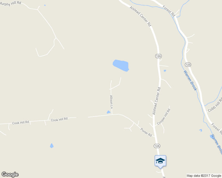 map of restaurants, bars, coffee shops, grocery stores, and more near Allison Lane in Alstead