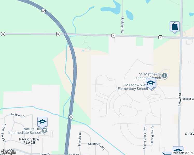 map of restaurants, bars, coffee shops, grocery stores, and more near Highway 16 Bypass in Oconomowoc