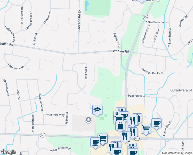 map of restaurants, bars, coffee shops, grocery stores, and more near 127 Maple Hill Farm Road in Penfield