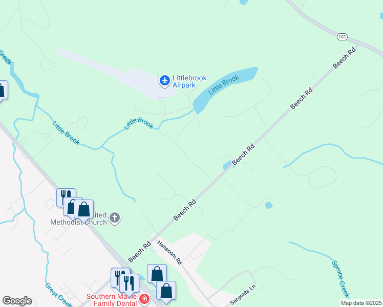 map of restaurants, bars, coffee shops, grocery stores, and more near 31 Fernald Lane in Eliot