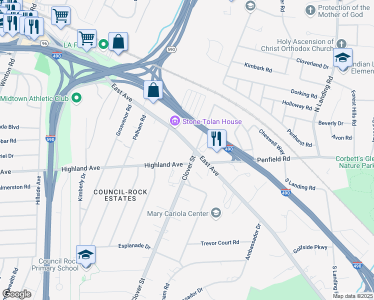 map of restaurants, bars, coffee shops, grocery stores, and more near in Brighton