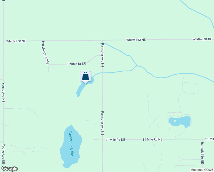 map of restaurants, bars, coffee shops, grocery stores, and more near 9586 Parmeter Avenue Northeast in Rockford