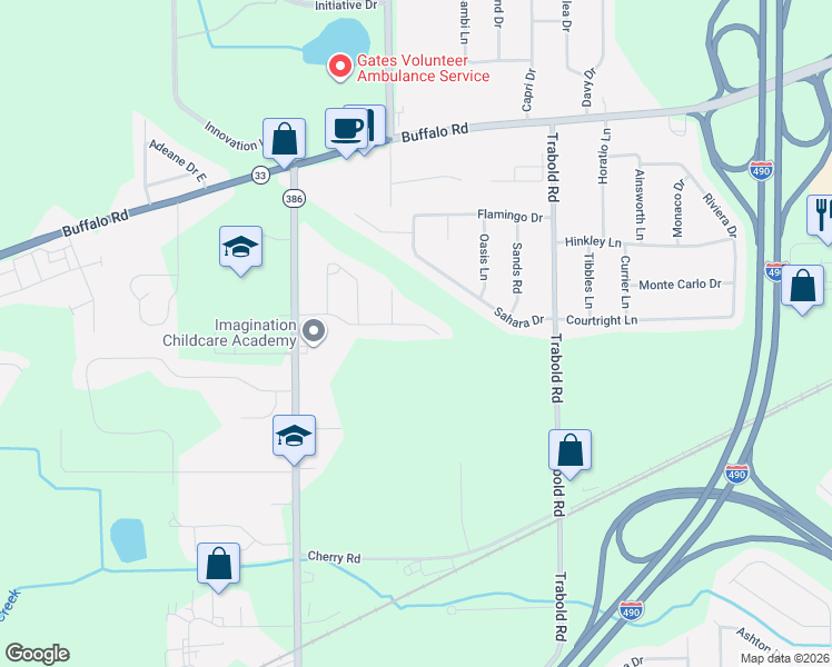 map of restaurants, bars, coffee shops, grocery stores, and more near 28 Marlands Road in Rochester