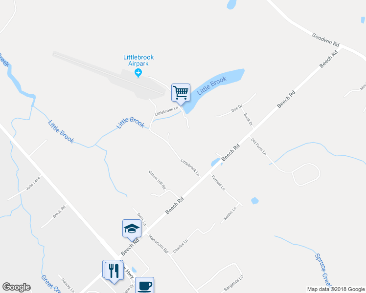 map of restaurants, bars, coffee shops, grocery stores, and more near 31 Fernald Lane in Eliot