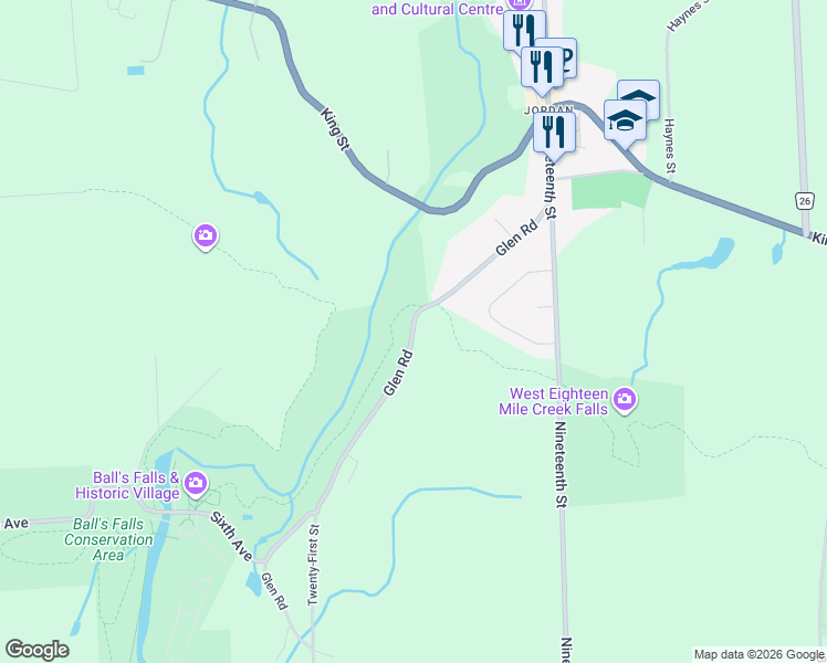 map of restaurants, bars, coffee shops, grocery stores, and more near 3600 Glen Road in Lincoln