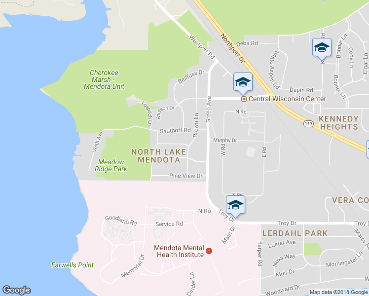 map of restaurants, bars, coffee shops, grocery stores, and more near 129 Briar Crest Street in Madison