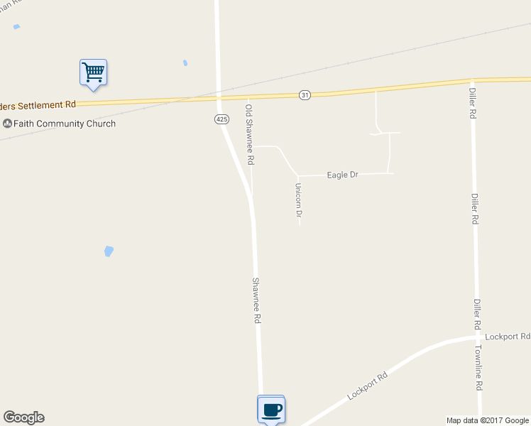 map of restaurants, bars, coffee shops, grocery stores, and more near 5855 Shawnee Road in Sanborn