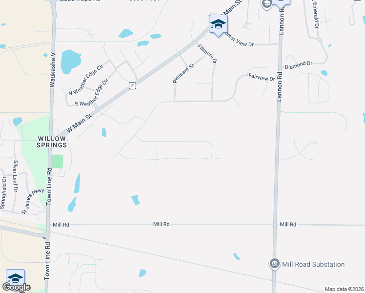 map of restaurants, bars, coffee shops, grocery stores, and more near 21101 Fairview Drive in Menomonee Falls