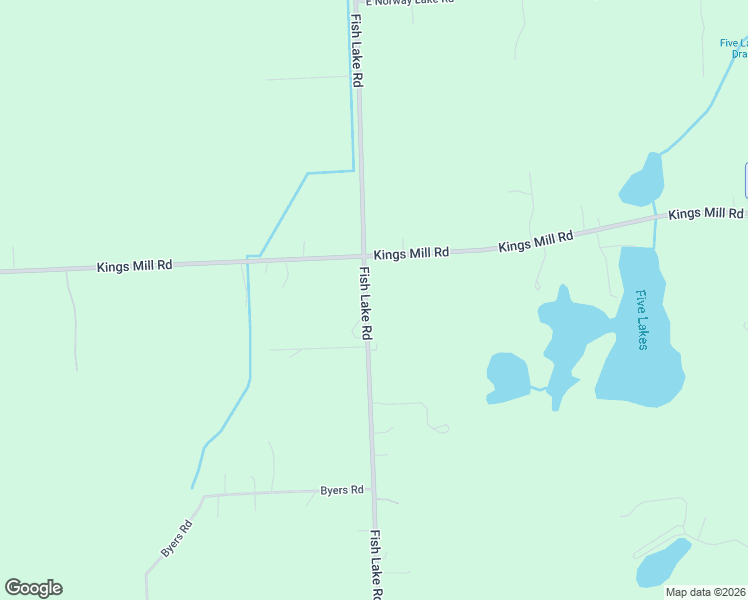 map of restaurants, bars, coffee shops, grocery stores, and more near 3722 Fish Lake Road in Lapeer