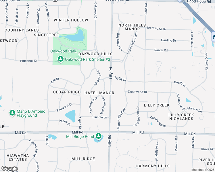 map of restaurants, bars, coffee shops, grocery stores, and more near W140N6654 Florence Avenue in Menomonee Falls