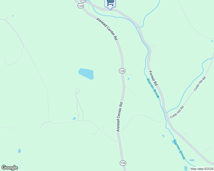 map of restaurants, bars, coffee shops, grocery stores, and more near Allison Lane in Alstead