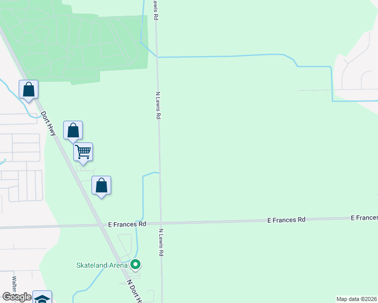 map of restaurants, bars, coffee shops, grocery stores, and more near 9144 North Lewis Road in Clio