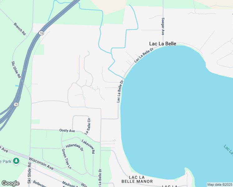 map of restaurants, bars, coffee shops, grocery stores, and more near 590 Lac La Belle Drive in Oconomowoc