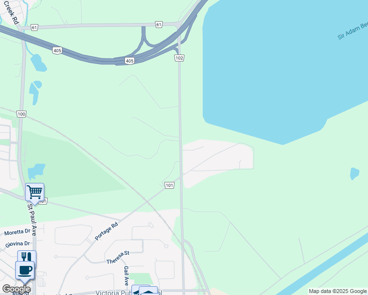 map of restaurants, bars, coffee shops, grocery stores, and more near 2256 Stanley Avenue in Niagara Falls