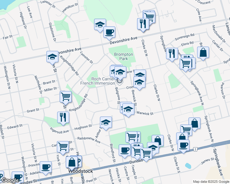 217 Belgrave Street, Woodstock ON Walk Score