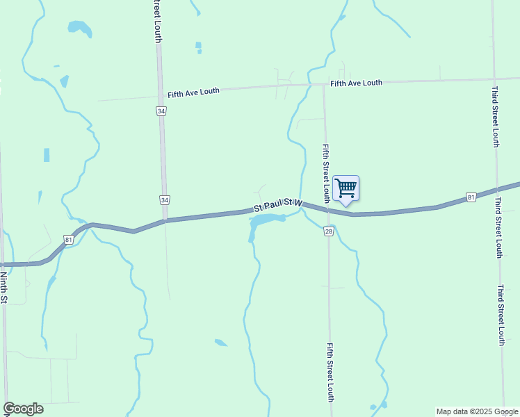 map of restaurants, bars, coffee shops, grocery stores, and more near 1569 Niagara Regional Road 81 in Saint Catharines
