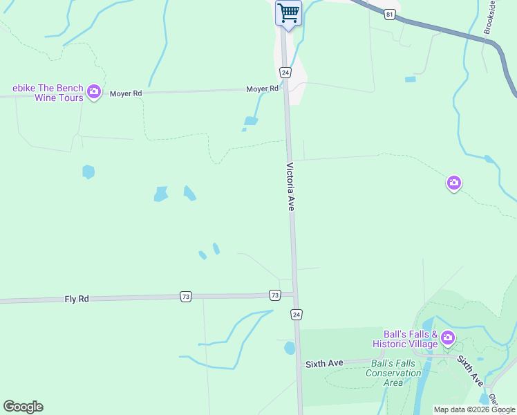 map of restaurants, bars, coffee shops, grocery stores, and more near 3678 Victoria Avenue in Lincoln