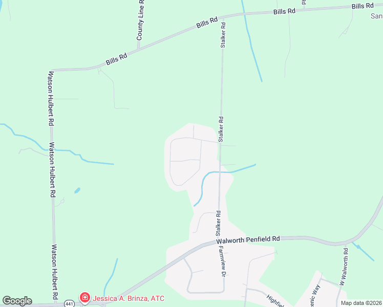 map of restaurants, bars, coffee shops, grocery stores, and more near 273 Ponds Way in Macedon