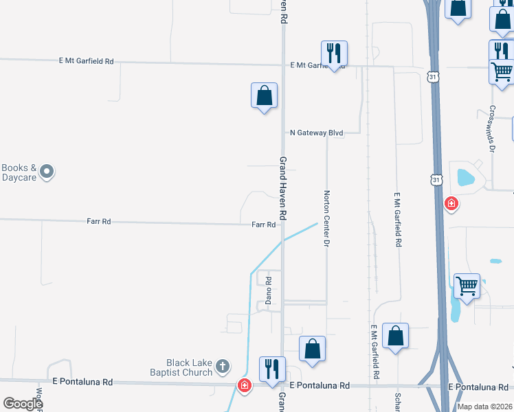 map of restaurants, bars, coffee shops, grocery stores, and more near 900 Hamptons Court in Norton Shores