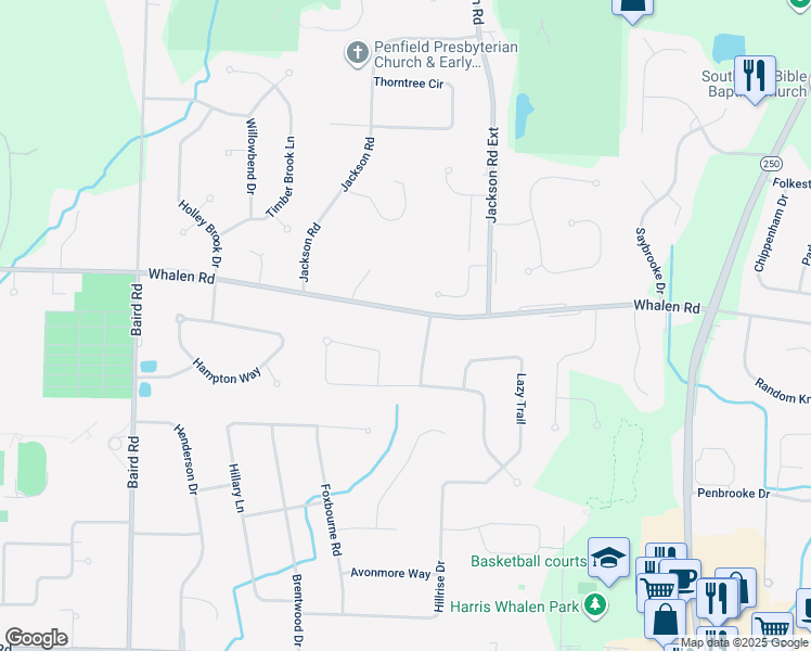 map of restaurants, bars, coffee shops, grocery stores, and more near 21 Summer Glen Drive in Penfield