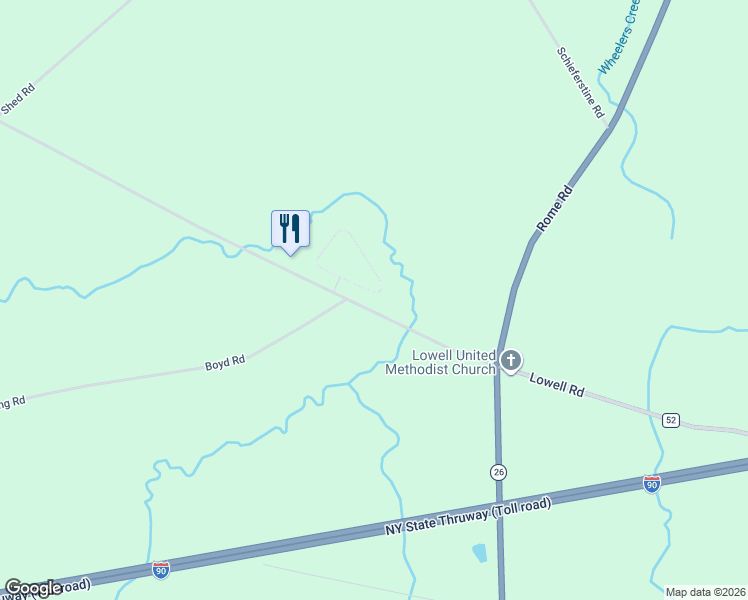 map of restaurants, bars, coffee shops, grocery stores, and more near 54 Noble Lane in Rome