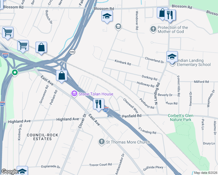 map of restaurants, bars, coffee shops, grocery stores, and more near 71 Penhurst Road in Brighton