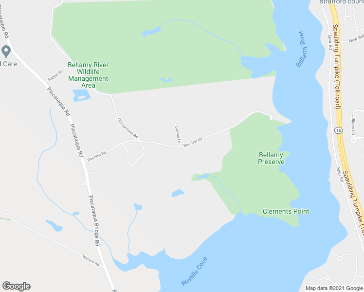 map of restaurants, bars, coffee shops, grocery stores, and more near Bay View Rd in Dover