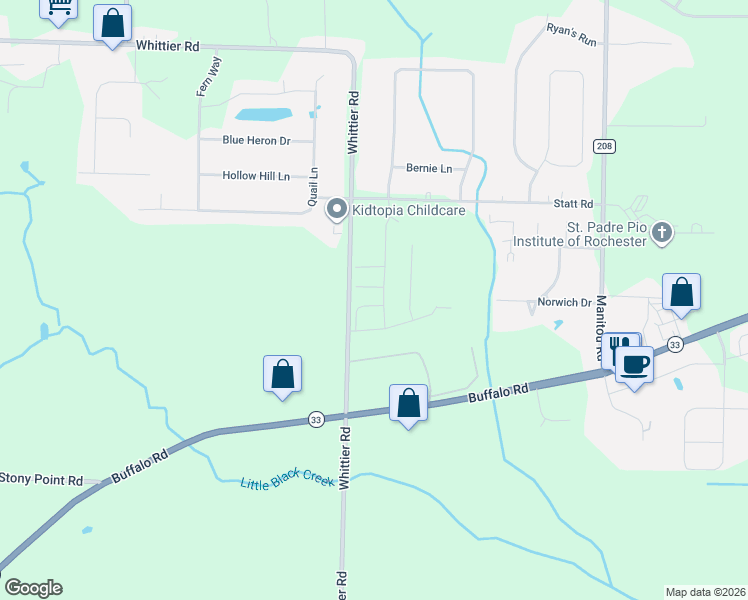 map of restaurants, bars, coffee shops, grocery stores, and more near 8 John Maries Way in Westgate
