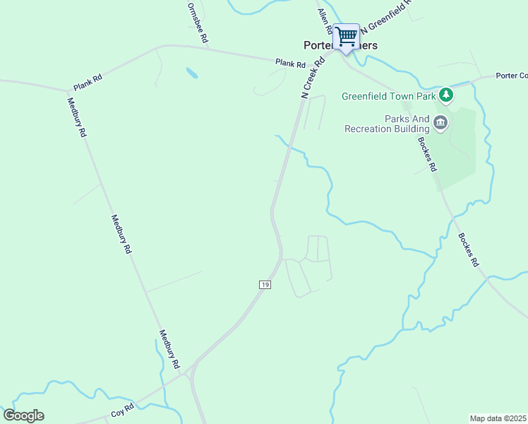 map of restaurants, bars, coffee shops, grocery stores, and more near 1126 North Creek Road in Porter Corners