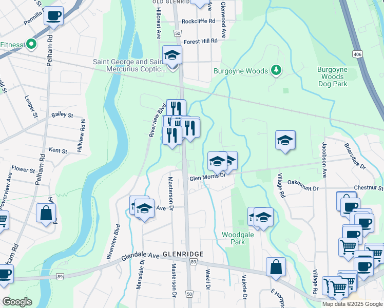 map of restaurants, bars, coffee shops, grocery stores, and more near in St. Catharines