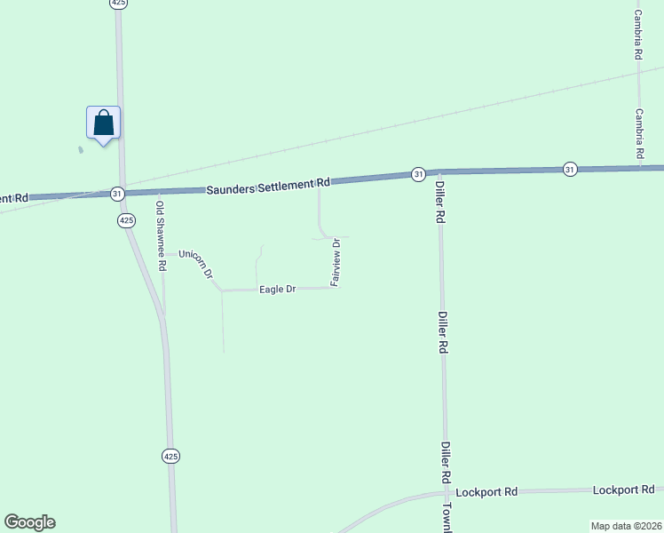 map of restaurants, bars, coffee shops, grocery stores, and more near 5792 Fairview Drive in Sanborn