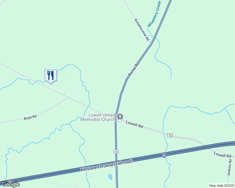 map of restaurants, bars, coffee shops, grocery stores, and more near 5781 New York 26 in Rome