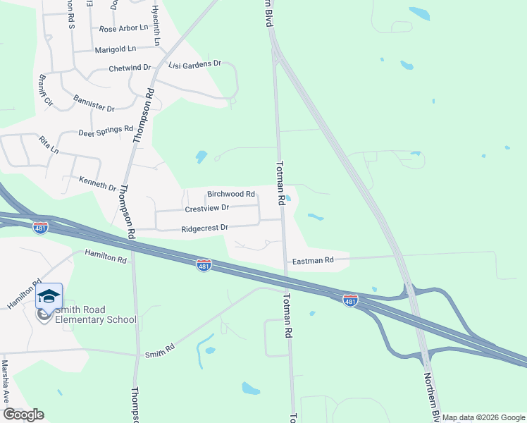 map of restaurants, bars, coffee shops, grocery stores, and more near 7658 Clover Road in Syracuse